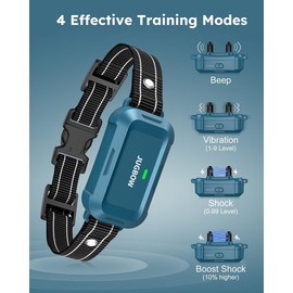 Jugbow Dog Training Collar - 4200FT with Remote, 4 Training Modes,Security Lock, IPX7 Waterproof, Rechargeable e-Collar for All Breeds,Blue 2dogs-DT68