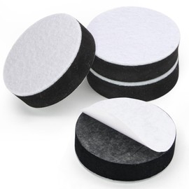 Kyuionty Self-Adhesive Furniture Bed Risers Set of 4, Round Lift Risers Table Sofa Risers with Felt Pad - Adds 1/2" Height, Dia. 2.5", Black