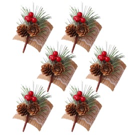 Pinecone Napkin Rings Sweet Reusable Christmas Napkin Holders Table Decor for Dinner Party Anniversary