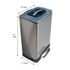 Household Essentials Trash Krusher Manual Trash Compactor, 40 L, Stainless