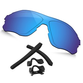 TRUSHELL Polarized Replacement Lenses | Rubber Kits for Oakley EV Zero Path OO9308 Sunglass Ocean Blue - Polarized