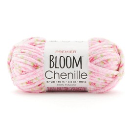 Premier Bloom Chenille Yarn, Floral Chenille Base Yarn, Super Soft 2099-09 Tulip