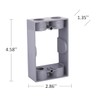 1-Gang Weatherproof Extension Adapter, Two 1/2 in. Threaded Outlets, Gray