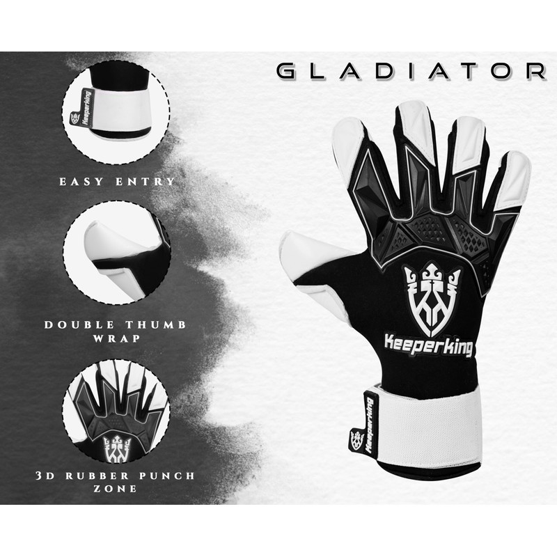 Keeperking GladiatorKing Negative Cut Professional Men's Goalkeeper Gloves with Professional