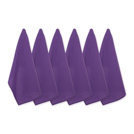 DII Cotton Solid Flat Weave Dish Towels, 18 x 28 Set of 6, Absorbent Monogrammable Kitchen Towels for Cooking and Baking-Neon Purple