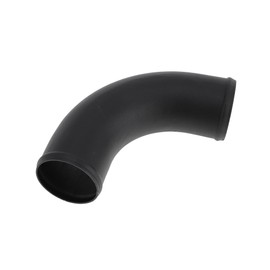 HEROFFIX 3" OD 90 Degree Bend 6064 Aluminum Alloy Tube Intercooler Pipe Surface Blasting Air Intake Connection Hose W/Double Bead Roll 5.9" Length Black