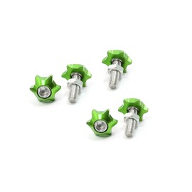 A ABSOPRO Cars Vehicles License Plate Bolts Screws Decor Green Silver Tone 5 Pcs Item Replacement