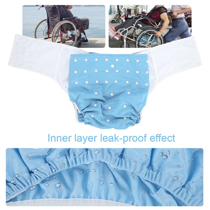 Washable Adult Pocket Nappy Cover Adjustable Reusable Diaper Cloth Light