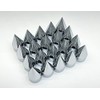1-1/2" x 4-1/8" Chrome Plastic Spike Nut Cover - Push-On