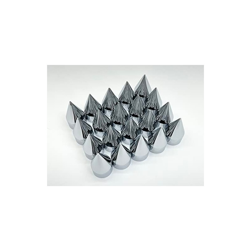 1-1/2" x 4-1/8" Chrome Plastic Spike Nut Cover - Push-On