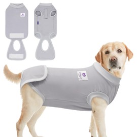 cyeollo cyeollo Dog Surgery Recovery Suit Soft Breathable Female Male Pet Bodysuit for Spay Neuter Surgical Recovery Shirt for Small Medium Large Dogs, Grey, XL