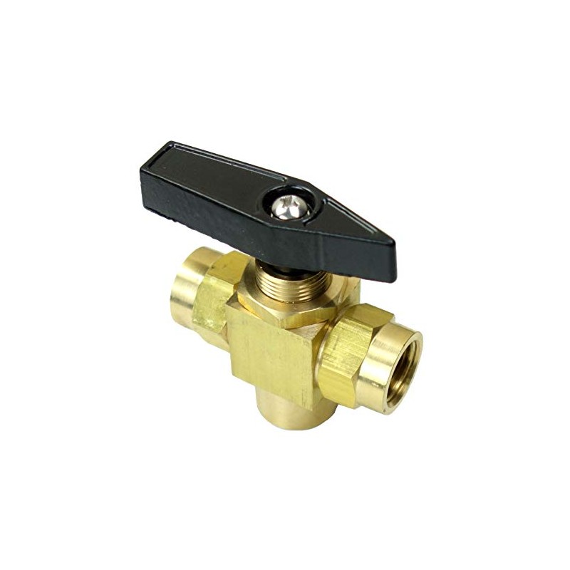 HongBoW Brass Instrument 3 Way Ball Valve L Port Panel