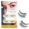 DUP Pack of 2 Pairs Furry Lash False Eyelashes, Japanese