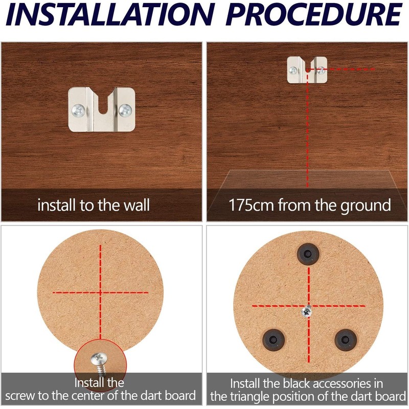 Dartboard Mounting Hardware Kit, Turnwin Dartboard Mounting Bracket, Wall Bracket