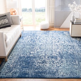 Safavieh Evoke Collection EVK256A Vintage Oriental Navy and Ivory Area Rug (8' x 10')