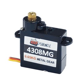 GOTECK 2PCS 4.3g Mini Servo, Micro Full Metal Gear Digital Servo,for RC Car Model Boat Fixed-Wing Helicopter Airplane Robot Toy