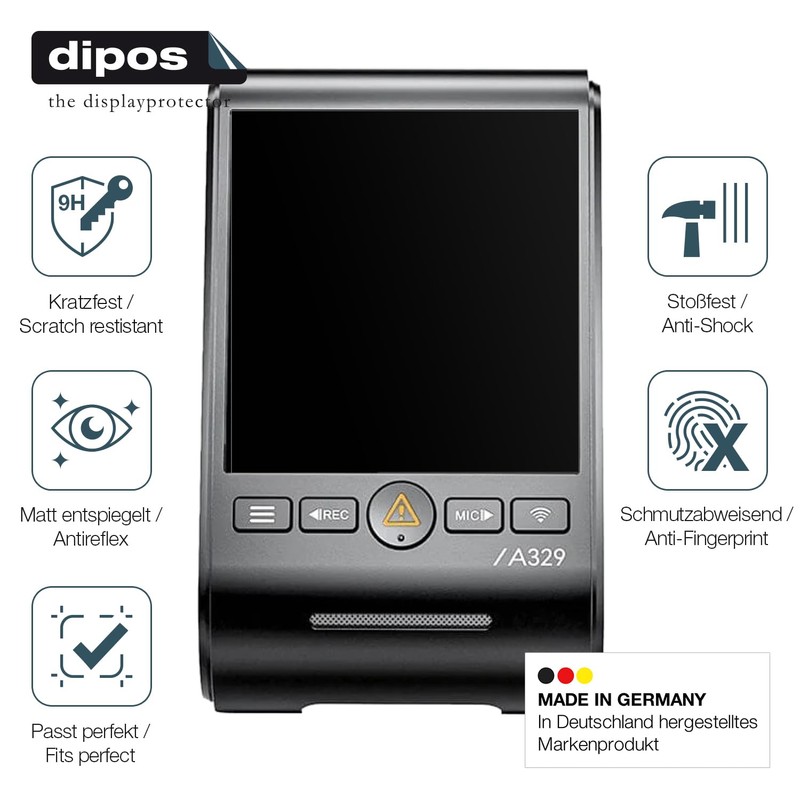 dipos I 2x Screen Protector 9H Matte Compatible with VIOFO
