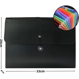 THJOPOKEEL CarpetaOrganizadoradeDocumentos,Folder con 13 Bolsillos Plastico,Recibos,Tamaño A4 Cartas Con Etiquetas Adhesivas Para Clase,Casa,Oficina Y Viajes