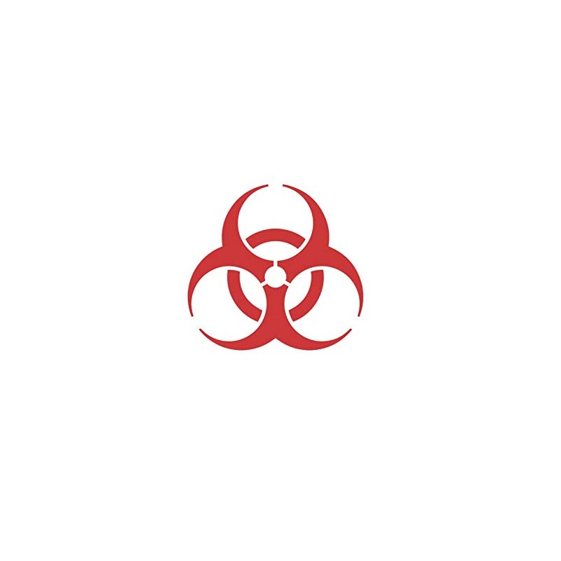 CRDesign Biohazard Danger Warning Sign Sticker Decal Bio Hazard Car