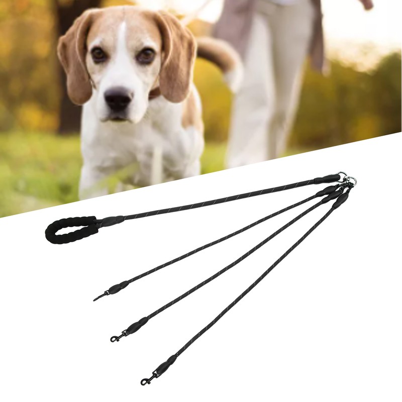 Dog Leash 360° Rotation Reflective Dog Walking Leash with Foam