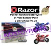 YB BATTERY New! 24V Battery Pack for Razor Pocket Rocket