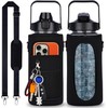 Botella de Agua Deportiva 2L para Gimnasio con Funda y