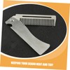 Beavorty Groomsmen Present Stainless Steel Folding Comb Beard Styler Portable