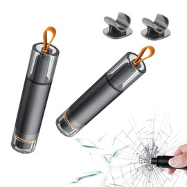 STFALI Pack of 2 Seat Belt Cutter, Emergency Hammer, Car Emergency Hammer with Belt Cutter, 2 in 1 Car Accessories Comes with Two Storage Tools, Car Gadgets Emergency Breakdown Tool