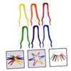 KOMBIUDA Safe Plastic Tweezers 6pcs Bead Tweezers for DIY Craft