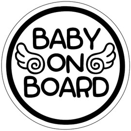 TOTOMO Baby on Board Sticker - Safety Caution Decal Sign Stickers for Cars Windows Bumpers - Baby Angel ALI-022