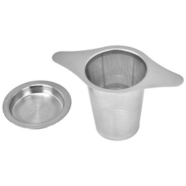 NKOVE Universal Tea Infuser with Lid Stainless Steel Filter Fits Mugs Cups Teapots Food Grade
