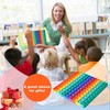 DK-SIMINA Large P0pp with Numbers, Rainbow Square Dimples Fidgett Ttoy