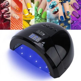 Milltrip LED Nail Lamp, 48W UV LED Lamp Nail Dryer Dual Light Source Gel Polish Lamp Light Manicure Curing Machine (US Plug(Black))