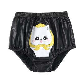 Landofgenie Printed Adult Diaper Covers for Men or Women Reusable Washable Elasticated Waistband Cat