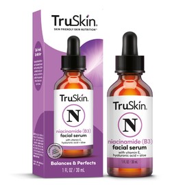 TruSkin (B3) Niacinamide Serum for Face – Minimize Appearance of Pores, Balance Moisture & Tone, Hydrate & Soothe with Hyaluronic Acid, Vitamin E, Aloe & Avocado Oil, 1 fl oz