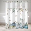 Canessioa Fall Pumpkin No Hook Shower Curtain with Snap in