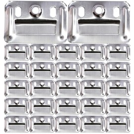 Healeved 100pcs Wall Buckles for Hanging z Clips for Table Tops Integrated Wall Panel Buckle Heavy Duty Furniture Buckle Stainless Steel Integrated Wall Panel Clamps