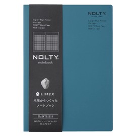 NOLTY NOTE × LIMEX, A5 Log Type Notebook, 3.5mm Grid, 176 Sheets, Trolate Blue