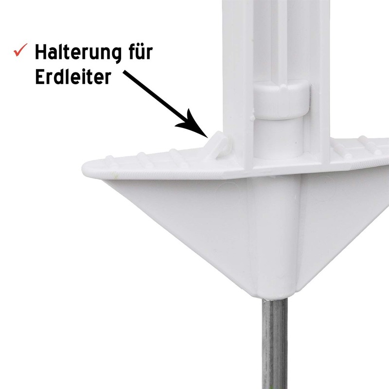 VOSS.farming 20 x Plastic Stakes, 74 cm, White Pasture Fence,