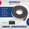 Grey Polyurethane Foam Tape Weatherstrip (1/4" Thick x 3/8" Wide