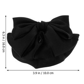 PACKOVE Bow Hair Clip with Snood Net Elegant Barrette for Women for Work Parties and Professional Attire Durable Hair Decoration for Waitresses Air Hostesses