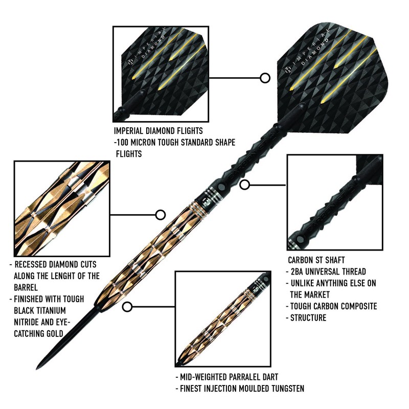 Harrows Imperial Diamond 90% Steel Darts 25 g