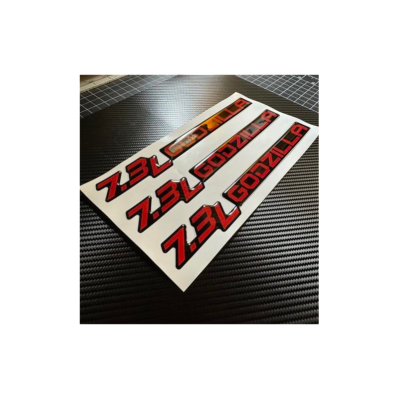Generic Set of (3) Gel-Coated 7.3L Badge Name Plate Logo