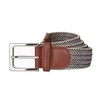 Woodland Leathers Elastic Braided Belt, Unisex Men Women Casual Stretch