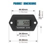 Runleader Digital LCD Tach/Hour Meter, Snap-in Mounting Design for Garden