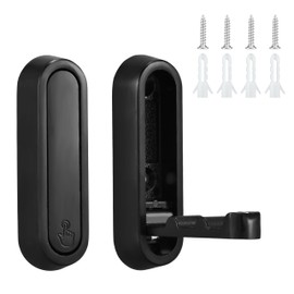 Jukzi Folding Wall Hooks Matte Black Finished, 2 Pcs Zinc Alloy Foldable Wall Hooks for Hanging Heavy Duty Coat Robe, Foldable Storage Solution for Entryway,Bathroom,Closet and Kitchen.