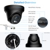 HITOSINO 5MP IP PoE Camera, Outdoor Turret Camera with Mic/Audio,
