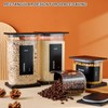 Glass Storage Jars with Bamboo Lids, 50oz Square Food Storage