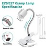 Desk Clip Lamp Holder, Clip on Light with Metal Clip