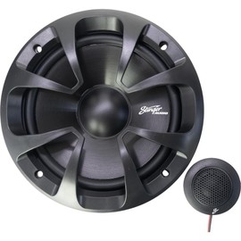 STINGER Audio 6.5" 100 Watts/4 Ohm Car Audio Component Speakers with 1" Silk Dome Tweeters (Set of Two)